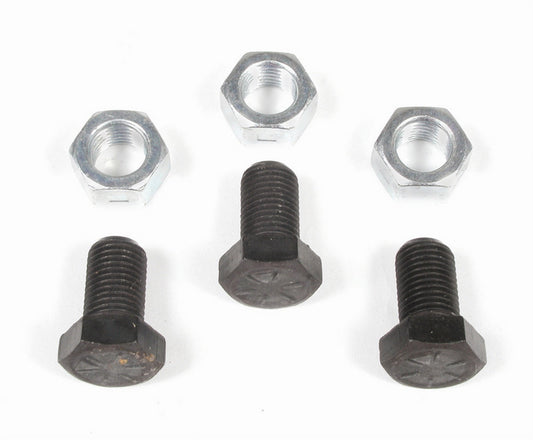 Torque Converter Bolt Kit - 3/8-24 in Thread - 0.625 in Long - Nuts - Hex Head - Steel - Black Oxide - TH350 / Powerglide - Set of 3