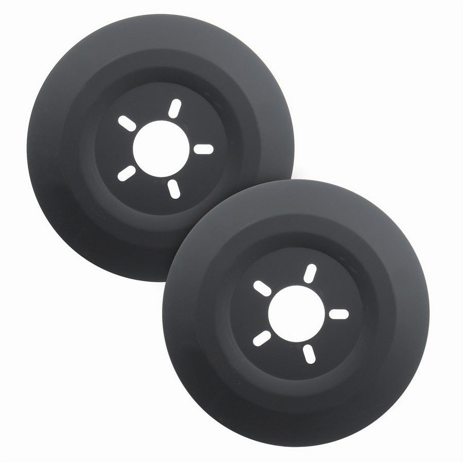 Wheel Dust Shield - 5 Lug - 4-1/2 in to 5 in Bolt Pattern - Aluminum - Black Primer - 16 in Diameter Wheels - Pair