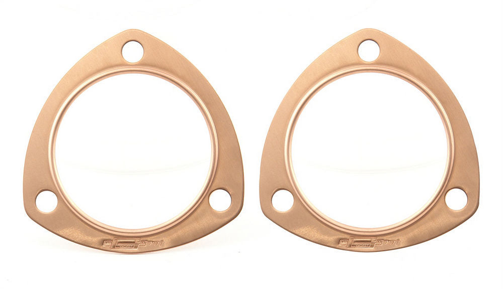 Collector Gasket - CopperSeal - 0.094 in Thick - 3 in Diameter - 3-Bolt - Copper - Pair