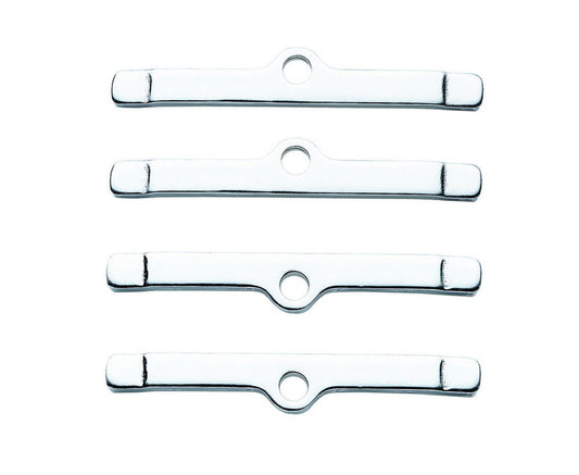 Valve Cover Hold Down Tabs - Competition Long - Steel - Chrome - Universal - Set of 4