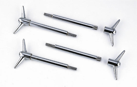 Valve Cover Fastener - Bolt - 1/4-20 in Thread - 4.000 in Long - Wing Head - Steel - Chrome - Set of 4