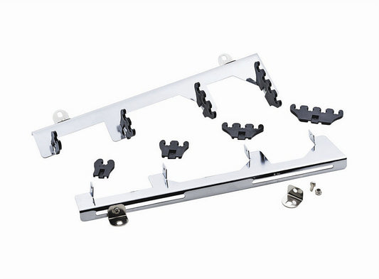 Spark Plug Wire Loom - 4 Wire - Valve Cover Mount - 7-8 mm - Chrome - Kit