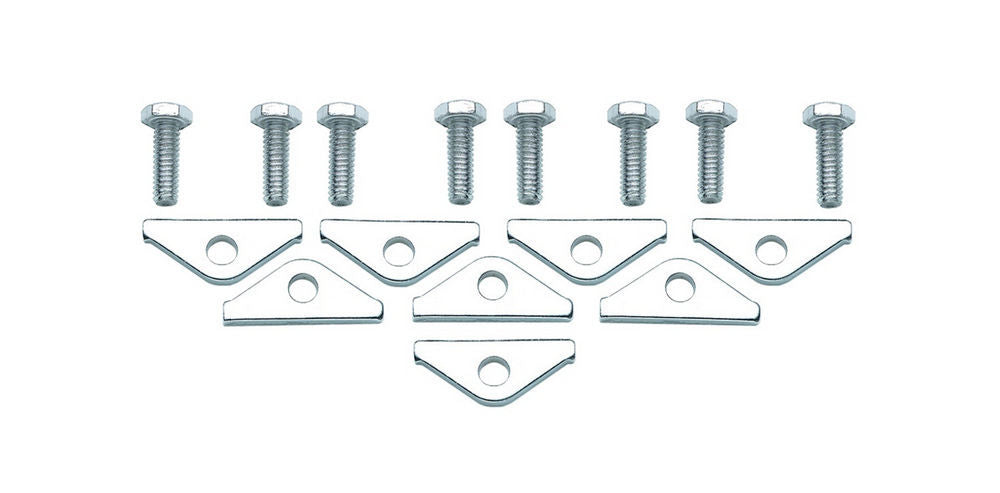 Valve Cover Fastener - Bolt - 1/4-20 in Thread - 0.750 in Long - Hex Head - Valve Cover Tabs - Steel - Chrome - Kit