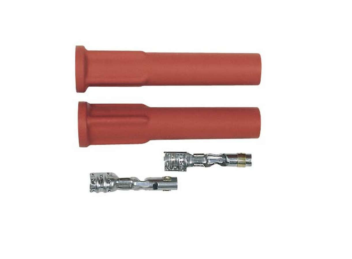 Boot / Terminal Kit - Spark Plug - 8.5 mm - Orange - Straight - Socket Style - Pair