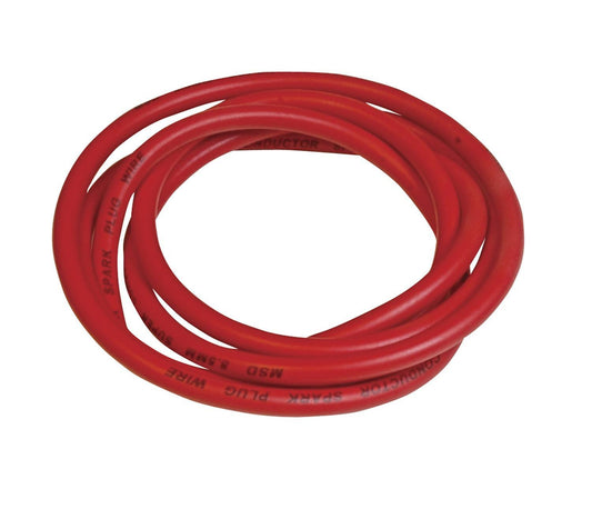 Spark Plug Wire - Super Conductor - Spiral Core - 8.5 mm - 25 ft - Silicone - Red - Each