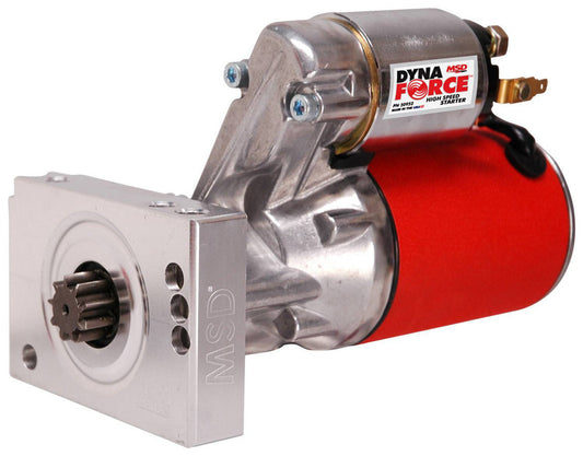 Starter - DynaForce High Speed - 3.73:1 Gear Reduction - Red - 153 / 168 Tooth Flywheels - Chevy V8 - Each