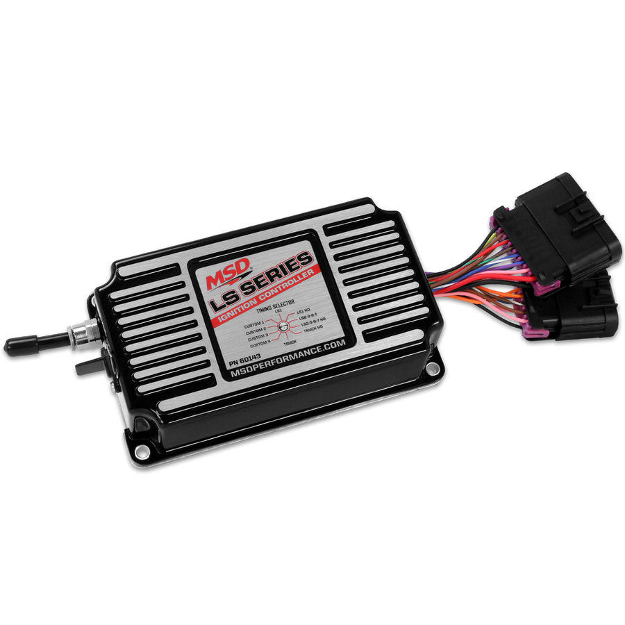 Ignition Box - LS Series - Digital - CD Ignition - 2-Step Rev Limit - Programmable Timing Curves - Step Retard - GM LS-Series - Black - Each