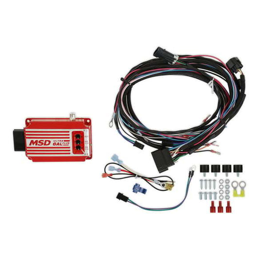 Ignition Box - Ultra 6AL Plus - Digital - CD Ignition - Multi-Spark - 45000V - 3-Step Rev Limiter - Harness Included - Red - Kit