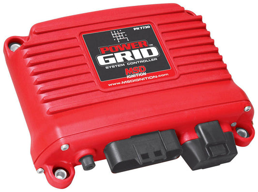 Ignition Control Module - Power Grid Module - 5 Retard Stage Nitrous - Manual Launch Control - 4-Step Rev Limiter - Red - Each