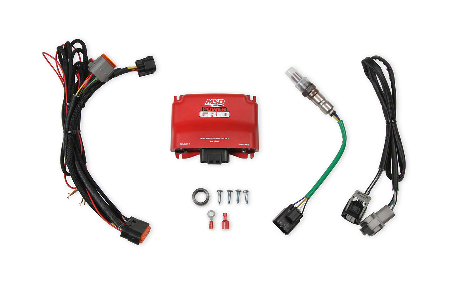 Power Module - Power Grid - Dual Wide Band O2 Sensors - Wiring Included - Plastic - Red - Universal - Each