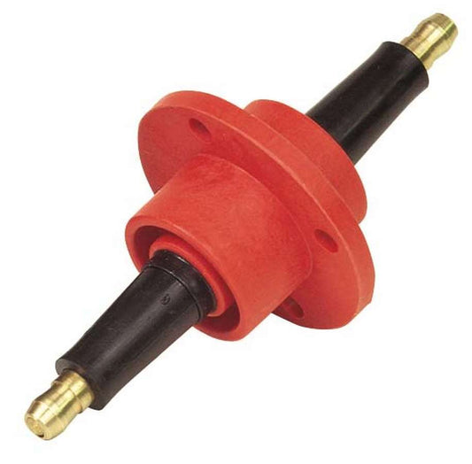 Coil Feed Through - Firewall Feed Through - HEI Style Terminal - Brass Terminals - Nylon / Rynite - Black / Red - Each