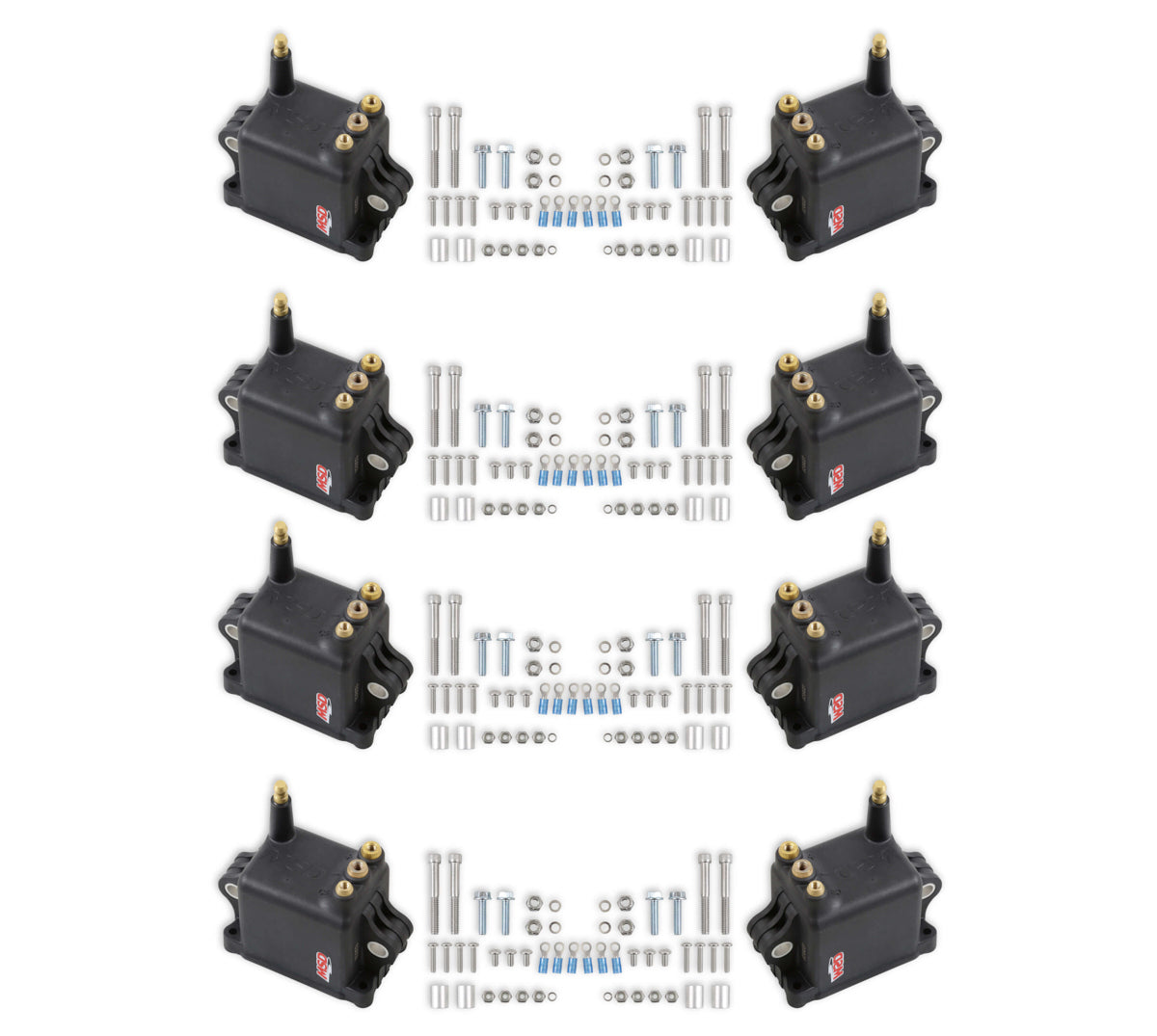 Ignition Coil - Pro CDI 600 - Square - 0.064 ohm - Male HEI - 50000V - Black - GM LS-Series - Set of 8