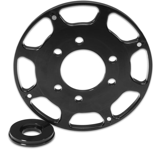 Crank Trigger Wheel - Flying Magnet - 7.000 in Balancer - Aluminum - Black Anodized - Small Block Chevy - Kit