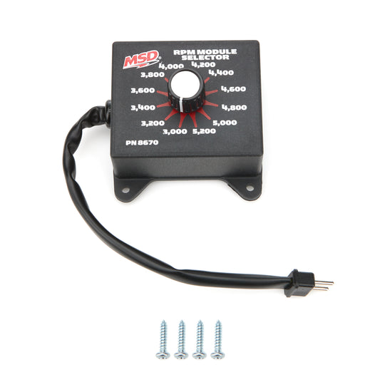 RPM Module Selector - 3000-5200 RPM - Dial Selector - 200 RPM Increments - MSD Ignition Boxes - Each