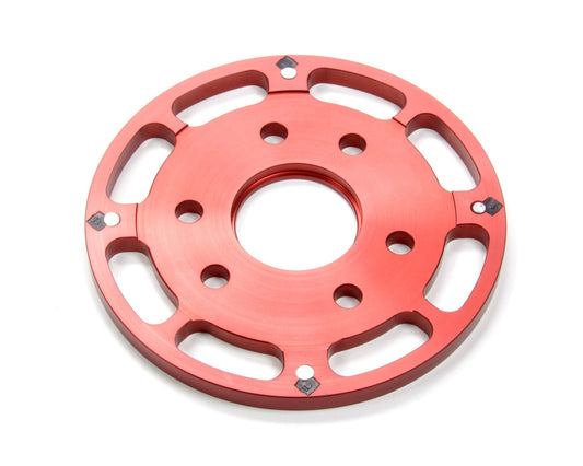 Crank Trigger Wheel - Flying Magnet - 6.250 in Balancer - Aluminum - Red Anodized - MSD Flying Wheel Crank Trigger Kits - Each