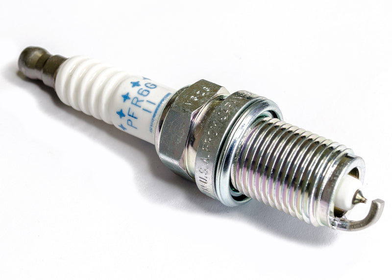 Spark Plug - NGK Laser Platinum - 14 mm Thread - 0.749 in Reach - Gasket Seat - Stock Number 5555 - Resistor - Each