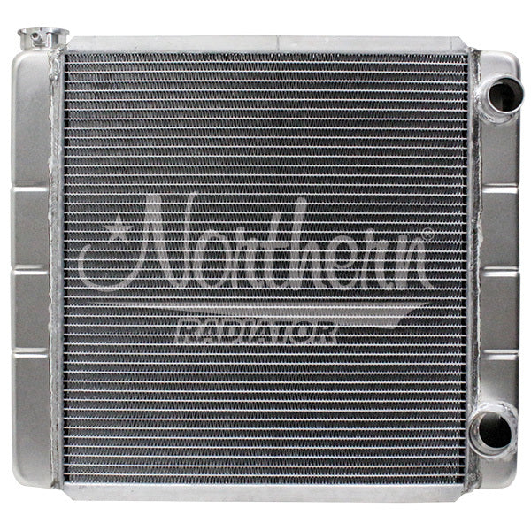 Radiator - Race Pro - 21.625 in W x 19.625 in H x 3.125 in D - Dual Pass - Passenger Side Inlet - Passenger Side Outlet - Aluminum - Natural - Each