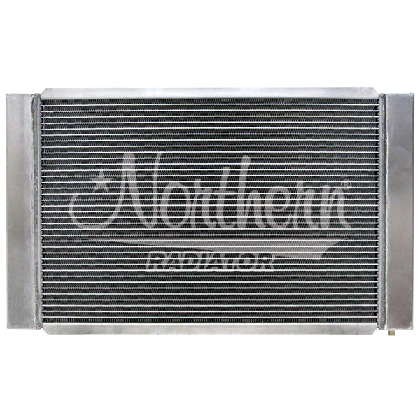 Radiator - Custom - Welding Required - 27.125 in W x 16.5 in H x 4.25 in D - 1-1/2 in Inlet - 1-3/4 in Outlet - Aluminum - Natural - Kit