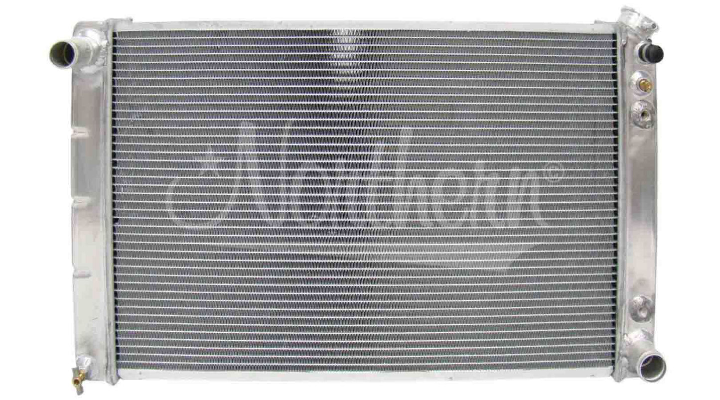 Radiator - 30.625 in W x 18.625 in H x 3.125 in D - Passenger Side Inlet - Driver Side Outlet - Aluminum - Natural - Automatic - GM 1965-90 - Each