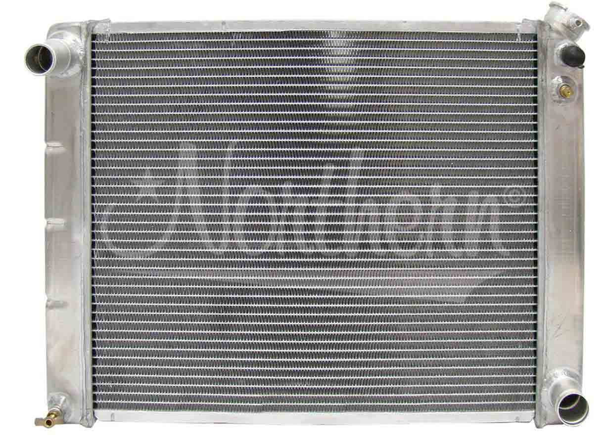 Radiator - Muscle Car - 25.375 in W x 18.625 in H x 3.125 in D - Driver Side Inlet - Passenger Side Outlet - Aluminum - Natural - GM 1966-88 - Each