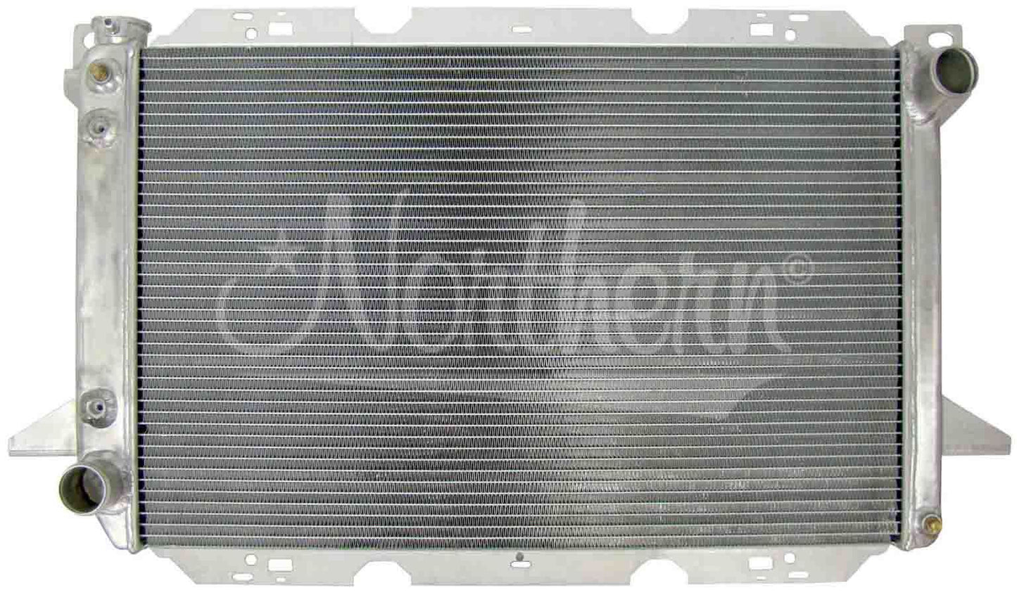 Radiator - Muscle Car - 31.375 in W x 18.5 in H x 3.125 in D - Passenger Side Inlet - Driver Side Outlet - Aluminum - Natural - Ford 1987-95 - Each