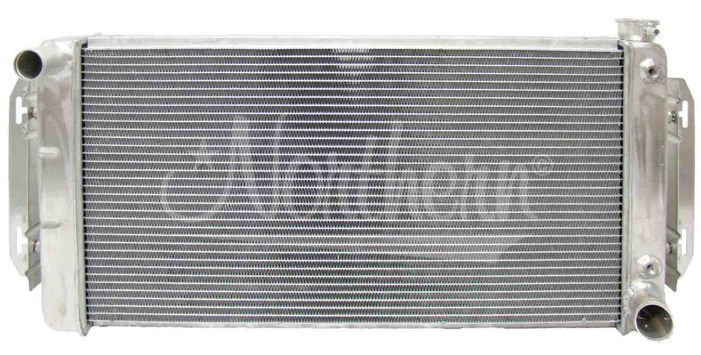Radiator - 36 in W x 16 in H x 3.125 in D - Driver Side Inlet - Passenger Side Outlet - Aluminum - Natural - GM Fullsize Car 1955-57 - Each
