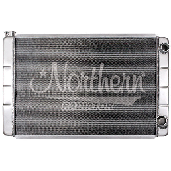 Radiator - Race Pro - 31 in W x 19 in H x 3.125 in D - Passenger Side Inlet - Passenger Side Outlet - Aluminum - Natural - Each