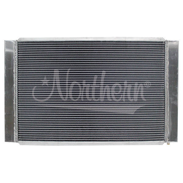 Radiator - 31 in W x 19 in H x 4.25 in D - Weld-On Bung / Filler Neck / Inlet / Outlet - Petcock Included - Aluminum - Natural - Kit