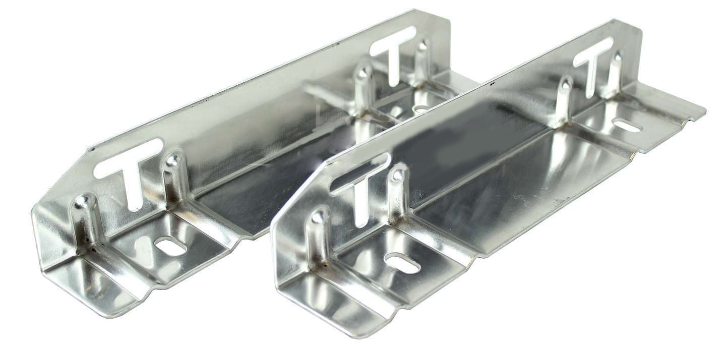 Radiator Bracket - Bolt-On - Aluminum - Natural - Pair