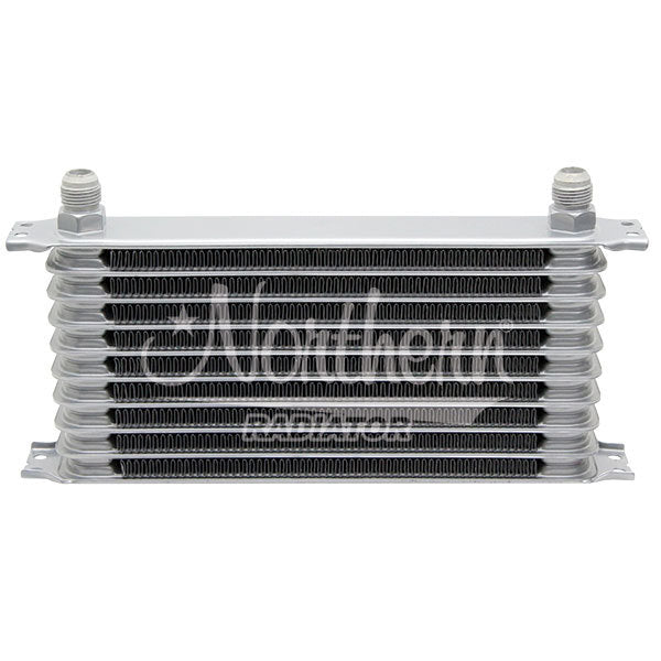 Fluid Coolers - 11.75 x 5.5 x 2 in - 10 AN Male Inlet / Outlet - Stack Plate - Aluminum - Natural - Universal - Each