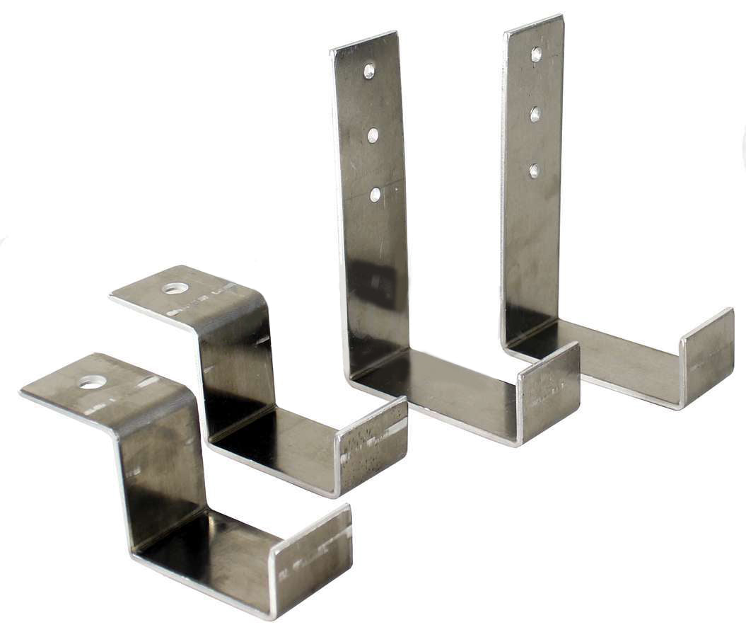 Radiator Bracket - Bolt-On - Aluminum - Natural - Kit