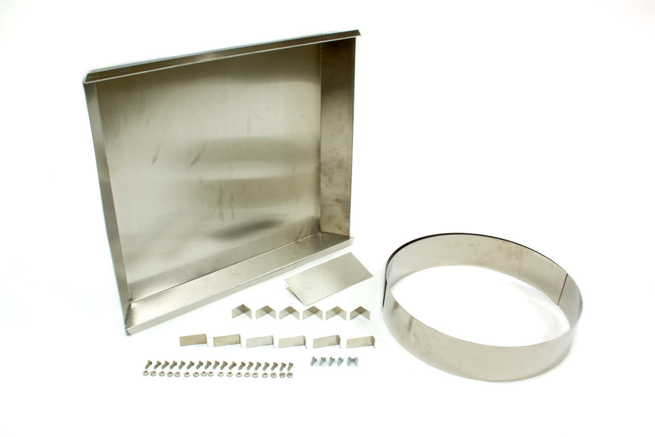 Fan Shroud - Hurricane - 21.5 in Wide - 18.5 in Tall - Cut to Fit - Aluminum - Natural - Universal - Kit