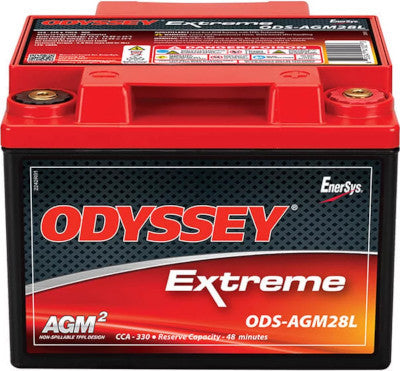 Battery - Extreme Series - AGM - 12V - 330 Cold Cranking Amps - Threaded Top Terminals - 6.6 in L x 5 in H x 6.9 in W - Each