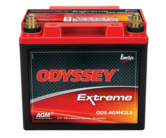 Battery - Extreme Series - AGM - 12V - 540 Cold Cranking Amps - Top Post Terminals - 7.8 in L x 7.5 in H x 6.5 in W - Each