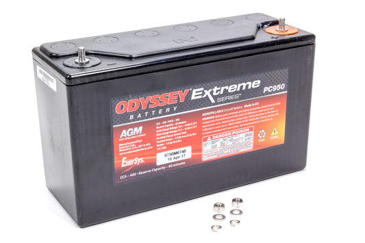 Battery - Extreme Series - AGM - 12V - 500 Cranking amps - 3/8 Stud Terminals - 9.80 in L x 3.8 in H x 6.1 in W - Each