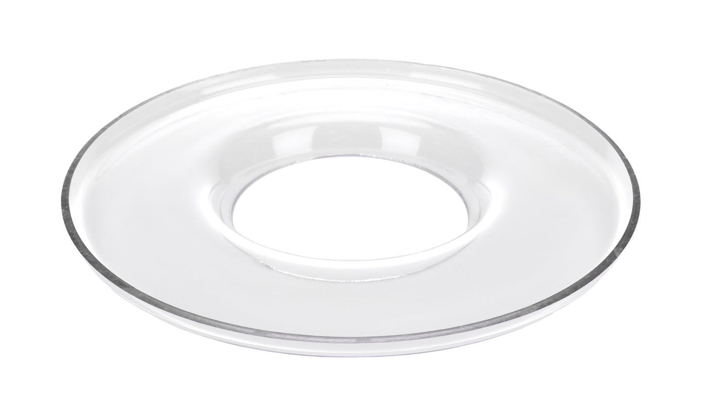 Air Cleaner Base - 11 in Round - 5-1/8 in Carb Flange - Plastic - Clear - Each