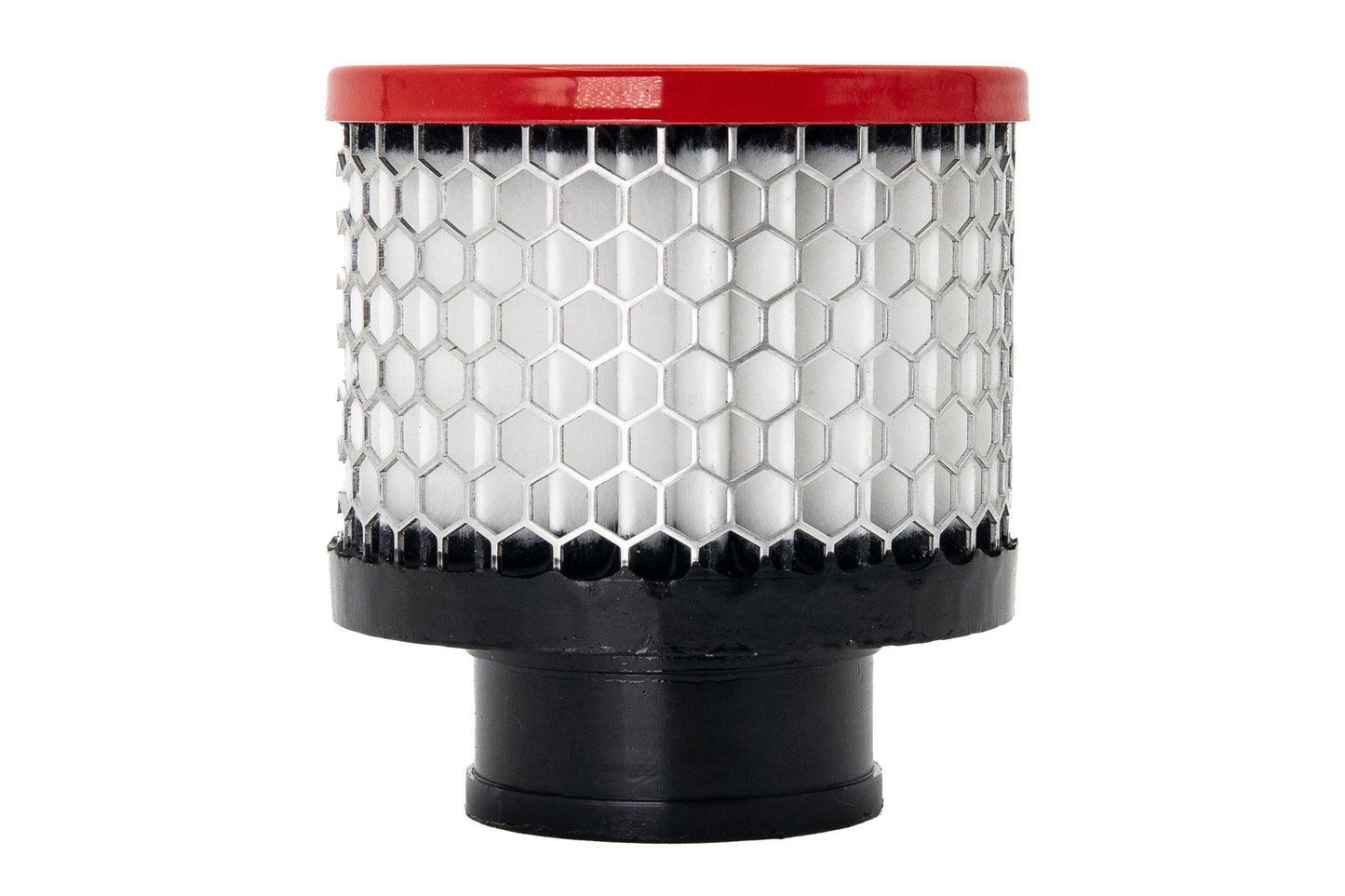 Breather - Clamp-On - Round - 1.5 in OD Tube - Reusable - Aluminum - Red Powder Coat - Each