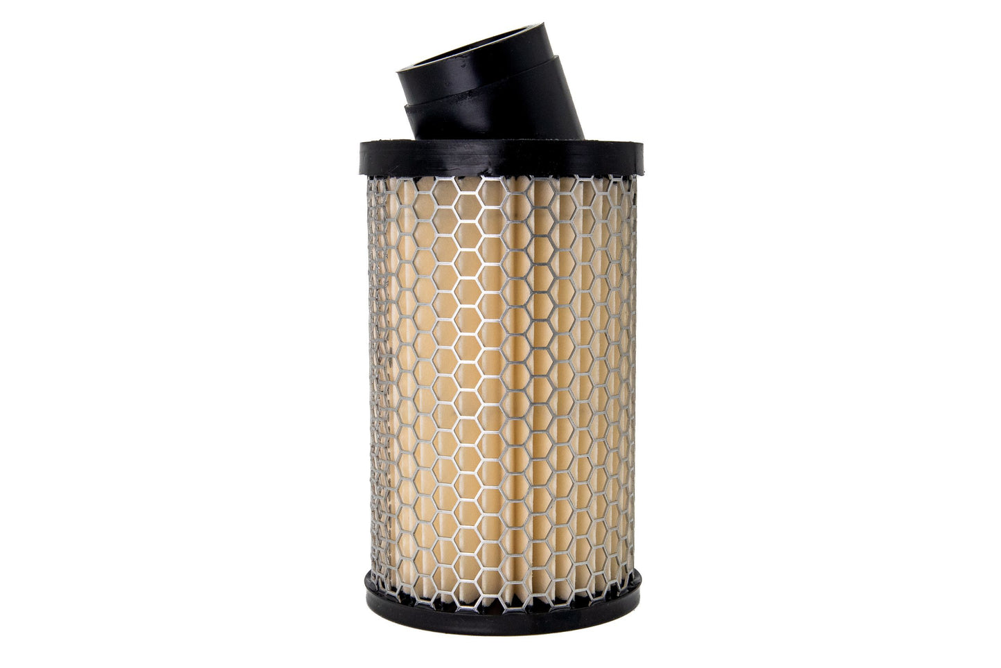 Air Filter Element - Round - 3 in Diameter - 5 in Tall - Wire Mesh Included - Paper - White - Dirt Kart - Each