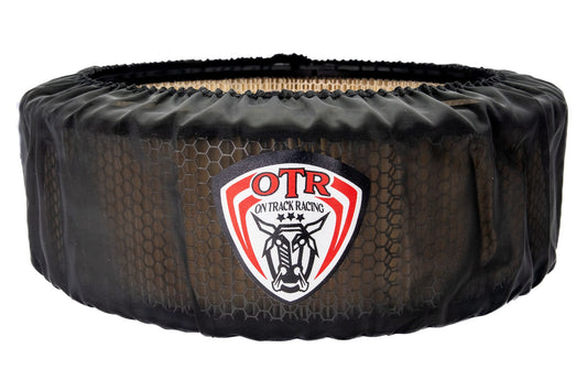 Air Filter Wrap - Round - 11 in Diameter - 4 in Tall - OTR Logo - Polyester - Black - Each