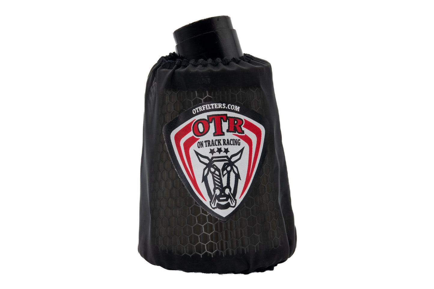Air Filter Wrap - Conical - 3.06 in Base Diameter - 4.25 in in Top Diameter - OTR Logo - Polyester - Black - Each