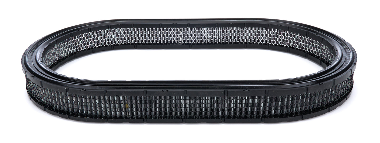 Air Filter Element - Oval - 21.09 in L x 12.09 in W - 2 in Tall - Wire Mesh Included - Paper - Gray - Universal - Each