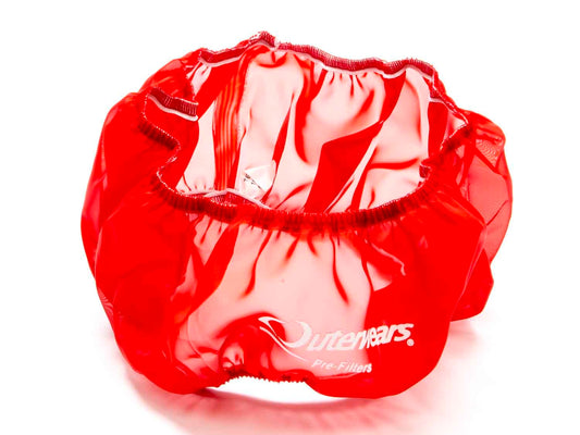 Air Filter Wrap - Pre Filter - Round - 14 in Diameter - 3 in Tall - Outerwears Logo - Polyester - Red - Each