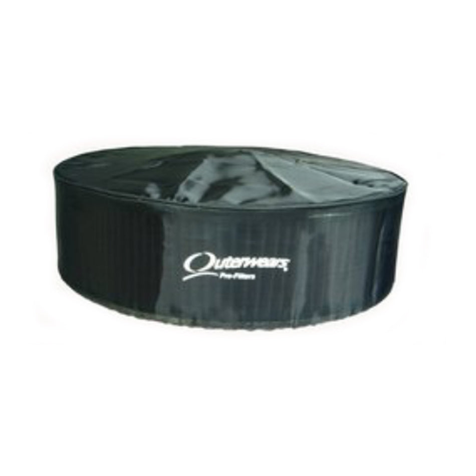Air Filter Wrap - Pre Filter - Round - 11 in Diameter - 5 in Tall - Outerwears Logo - Polyester - Black - Each