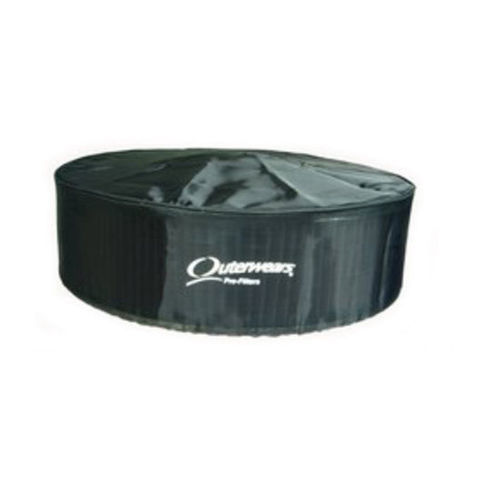 Air Filter Wrap - Pre Filter - Round - 11 in Diameter - 5 in Tall - Outerwears Logo - Polyester - Black - Each