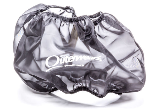 Air Filter Wrap - Pre Filter - Round - 9 in Diameter - 5 in Tall - Outerwears Logo - Polyester - Black - Each