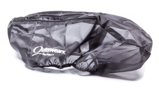 Air Filter Wrap - Pre Filter - Oval - 17 in Long - 6 in Width - 5 in Tall - Top - Outerwears Logo - Polyester - Black - Each