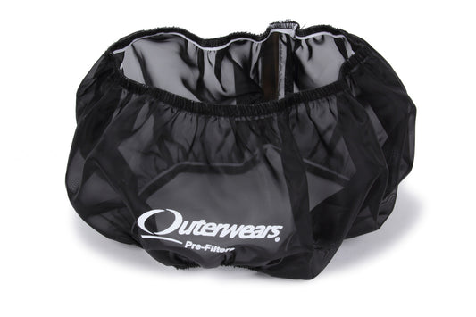 Air Filter Wrap - Pre Filter - Oval - 14.625 Long - 7.75 in Width - 4 in Tall - Outerwears Logo - Polyester - Black - Each