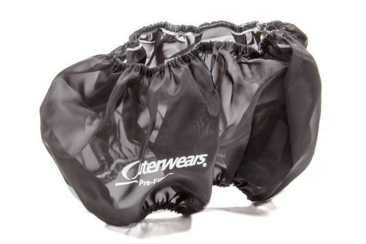 Air Filter Wrap - Pre Filter - Round - 15 in Diameter - 4 in Tall - Top - Outerwears Logo - Polyester - Black - Each