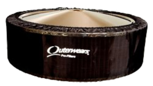 Air Filter - Wrap - Pre Filter - Round - 13.25 in Diameter - 4 in Tall - Outerwears Logo - Polyester - Black - Each