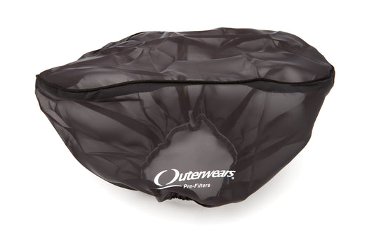 Air Filter Wrap - Pre Filter - Oval - 14 in Long - 8 in Width - 7 in Tall - Outerwears Logo - Polyester - Black - Each